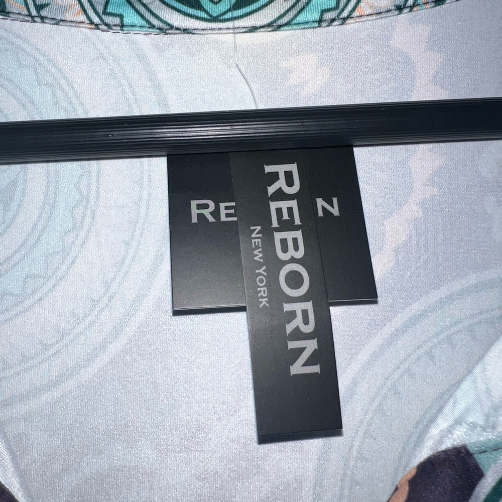 BRAND NWT Reborn New York Green, Black & Pink long dress size 2X - Picture 8 of 13